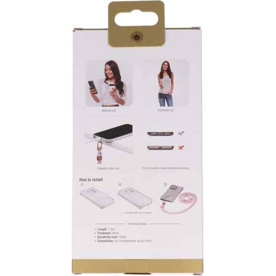 Λουράκι Λαιμού Tune Universal Phone Lanyard - Rose Gold image 1