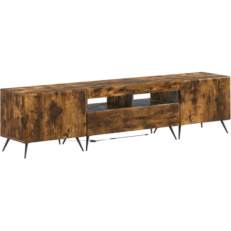 Έπιπλο Τηλεόρασης VidaXL BREDA με LED 3 τμχ 179 x 35 x 43 cm - Καφέ