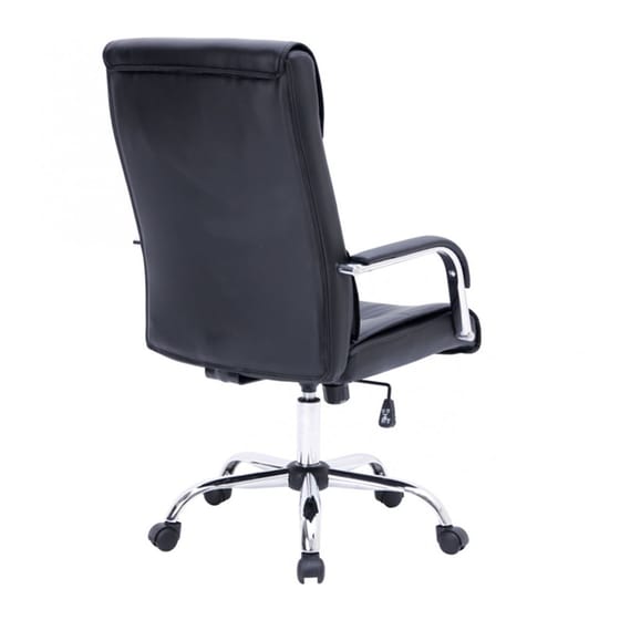 Καρέκλα Γραφείου Woodwell BF5100 από Τεχνητό Δέρμα - Μαύρη image 3