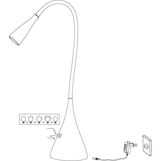 Φωτιστικό Γραφείου Eglo Snapora με Κινητό Βραχίονα - Μαύρο image 3