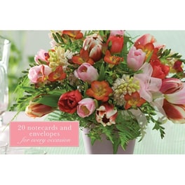 Card Box Of 20 Notecards And Envelopes Peony Press: Freesias