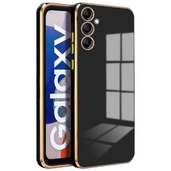 Θήκη Σιλικόνης Samsung Galaxy A13 5g - Bodycell Gold Plated - Μαύρο image 0