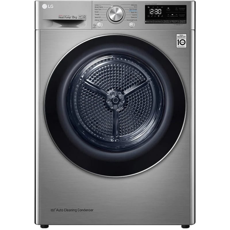 LG LG RC80V9EV2W 8 kg με Αντλία Θερμότητας Inox Στεγνωτήριο Ρούχων