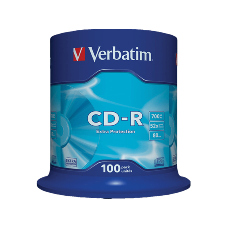 Δίσκοι CD/DVD Verbatim CD-R 700MB 100τμχ