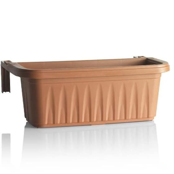 Bama Italy Ζαρντινιέρα Κρεμαστή 18lt Με Βραχίονες Και Σύστημα Αποστράγγισης 1.3kg Κεραμιδί Rondine image 0