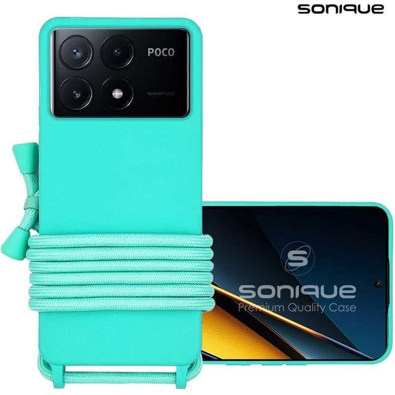 Θήκη Σιλικόνης Με Κορδόνι Carryhang Sonique Xiaomi Poco X6 Pro 5g Γαλάζιο