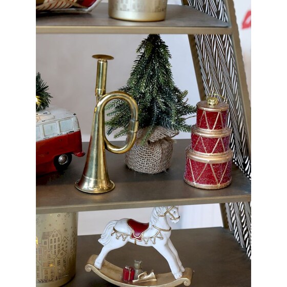 Chic Antique Χριστουγεννιάτικο Κρεμαστό Στολίδι Ακρυλικό - Τριπλό Τυμπανάκι image 2