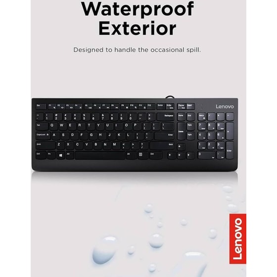 Lenovo 300 USB Ενσύρματο Πληκτρολόγιο Black (US) image 2