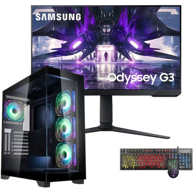 VENGEANCE Bundle Desktop Vengeance Unity-x2 (Ryzen 5-5500/16GB/512GB SSD/GeForce RTX 4060/FreeDOS) Οθόνη 24 Σετ πληκτρολόγιο/ποντίκι