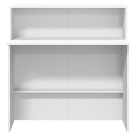 Γραφείο Υποδοχής VidaXL από Τεχνητό Ξύλο 100x50x103,5 cm - Λευκό image 4