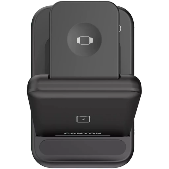 Ασύμαρτος Φορτιστής Canyon 3-in-1 Wireless Charging Station WS-304 Μαύρο image 1