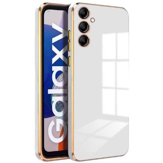 Θήκη Σιλικόνης Samsung Galaxy A13 5g - Bodycell Gold Plated - Λευκό image 0