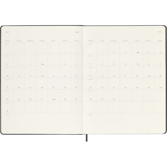 Ημερολόγιο Εβδομαδιαίο 2027 Moleskine 18Μ XL Hardcover Μαύρο image 3