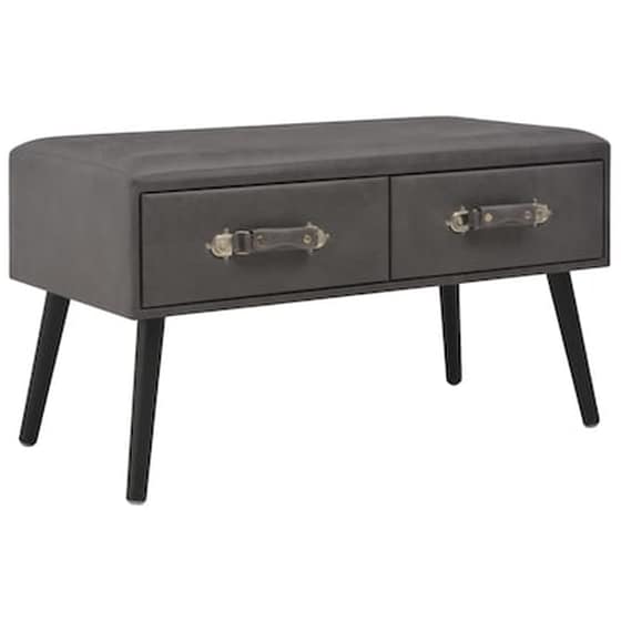 Τραπεζάκι Σαλονιού VidaXL από Συνθετικό Δέρμα 80x40x46cm - Γκρι image 1