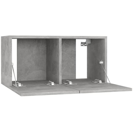 Έπιπλα Τηλεόρασης VidaXL Μοριοσανίδα 4 Τμχ 60x30x30cm -Γκρι image 4