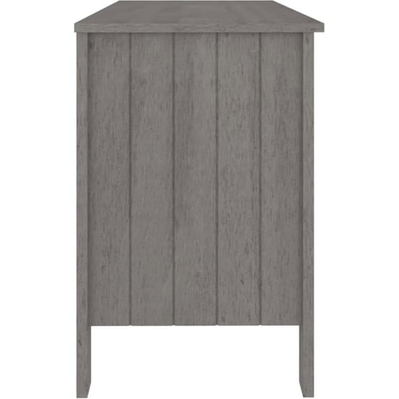 Γραφείο VidaXL Hamar από Μασίφ Ξύλο Πεύκου 113x50x75 cm - Ανοιχτό Γκρι image 5