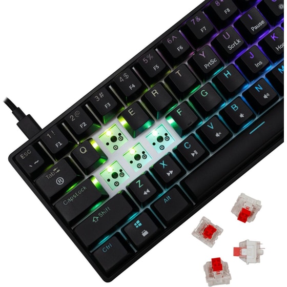 White Shark Shinoni -2 Ενσύρματο Gaming Πληκτρολόγιο με Red διακόπτες - Μαύρο (US) image 3