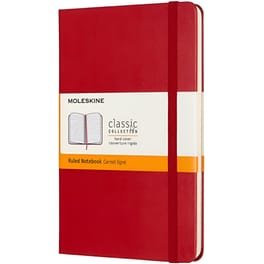Σημειωματάριο Moleskine Ριγέ Medium Κόκκινο (1 Τεμάχιο)