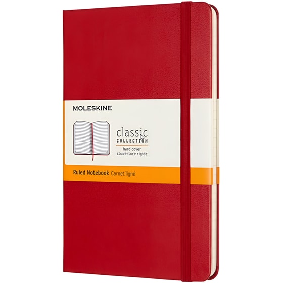 Σημειωματάριο Moleskine Ριγέ Medium Κόκκινο (1 Τεμάχιο) image 0