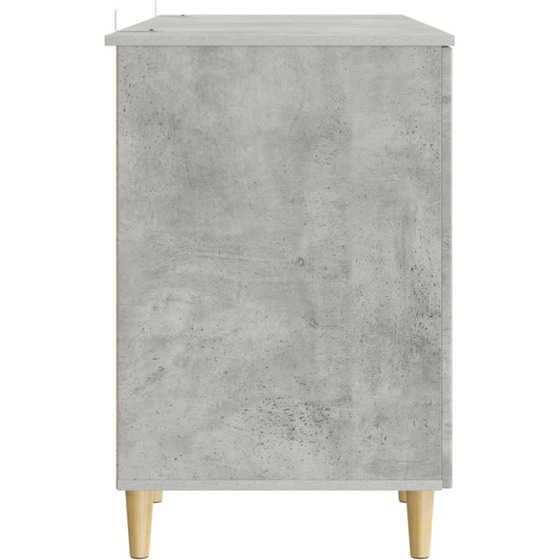 Γραφείο VidaXL με Ράφι και Πόρτα 142,5x50x75 cm - Γκρι Σκυροδέματος image 2