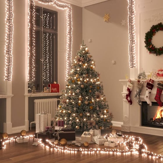 Λάμπακια Cluster Vidaxl Με 3000 LED Από PVC 23m - Θερμό Λευκό image 1