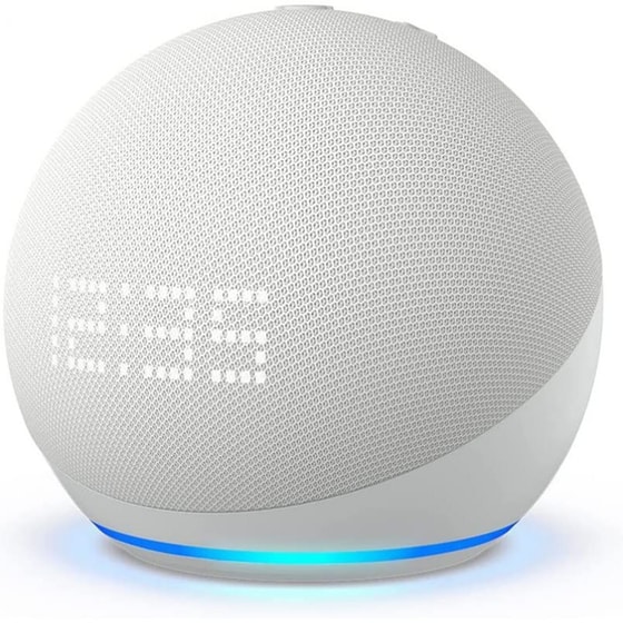 Smart Hub Amazon Echo Dot 5th Generation with clock - White image 2