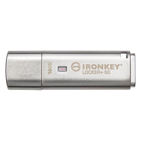 Kingston IronKey Locker+ 50 32GB USB 3.2 Stick - Ασημί image 1