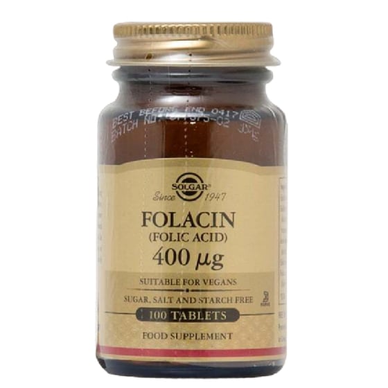 Solgar Folacin (Vitamin B9) 400μg - 100 ταμπλέτες image 0