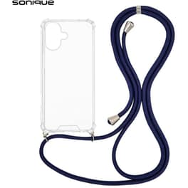 Θήκη Σιλικόνης Με Κορδόνι Sonique Armor Clear Apple Iphone 16 Μπλε Σκούρο