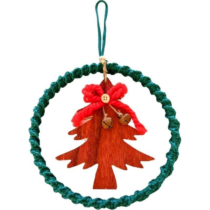 FEELBOHO Χριστουγεννιάτικο Διακοσμητικό Στεφάνι Feelboho με Δέντρο