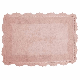 Πατάκι Μπάνιου Anna Riska Lace Ορθογώνιο Βαμβακερό 50x80 cm - Ροζ