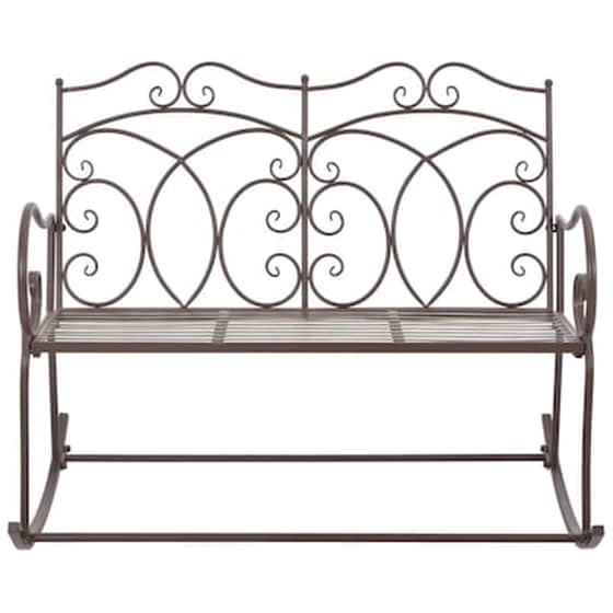 Παγκάκι Κήπου VidaXL Αντικέ από Σίδερο 104x83x89cm - Καφέ image 2