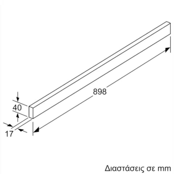 Ανταλλακτική Μετόπη Απορροφητήρα BOSCH DSZ4985 Inox image 1