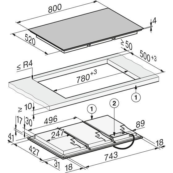 MIELE KM8685 FL 80 cm Μαύρο Εστία Επαγωγική Αυτόνομη image 5