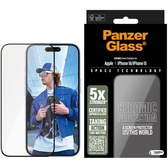 Προστατευτικό οθόνης Apple iPhone 16 - PanzerGlass Ceramic Screen Protection image 1