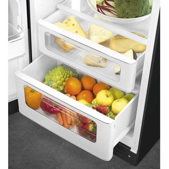 SMEG FAB30LBL5 294 Lt Μαύρο Δίπορτο Ψυγείο image 4
