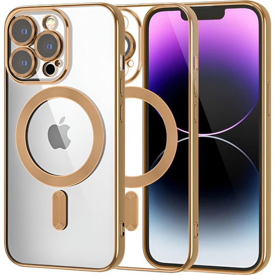 Θήκη Apple iPhone 14 Pro - Tech-Protect MagShine MagSafe με πλαίσιο κάμερας - Gold image 0