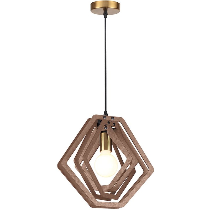 ACA DECOR Φωτιστικό Οροφής Μονόφωτο Aca Decor Triton Zm391p34wll Ξύλινο - Καφέ