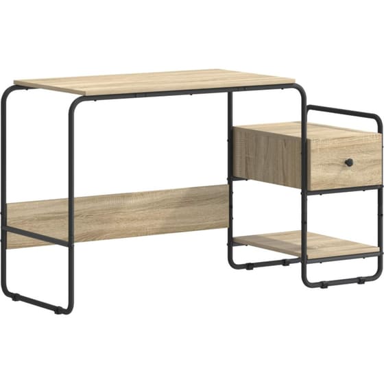 Γραφείο VidaXL με Αποθηκευτικό Χώρο 131,5x50x75,5 cm - Sonoma Δρυς image 0