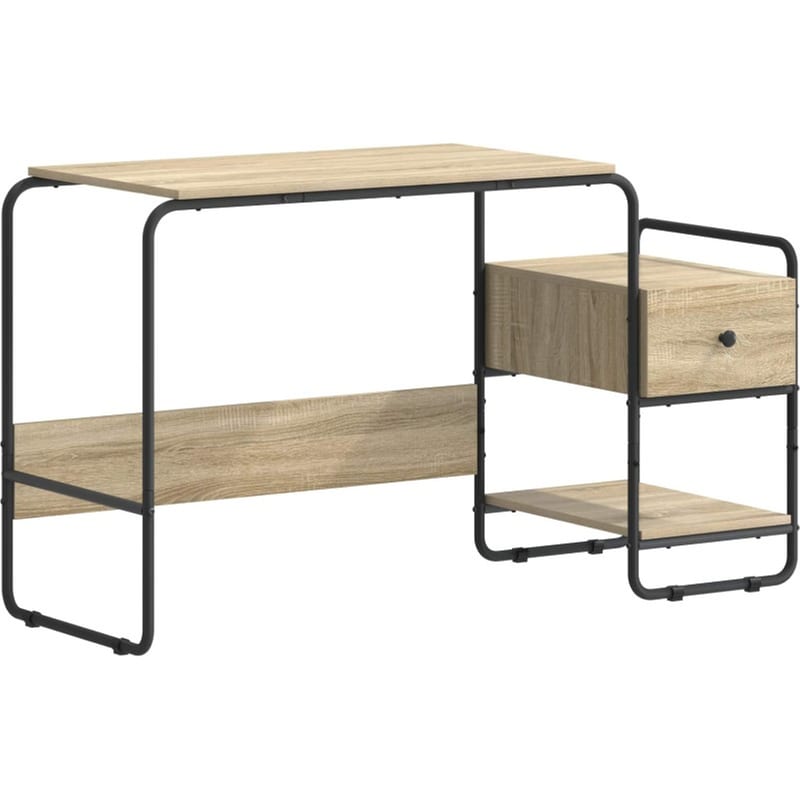 Γραφείο VidaXL με Αποθηκευτικό Χώρο 131,5x50x75,5 cm - Sonoma Δρυς