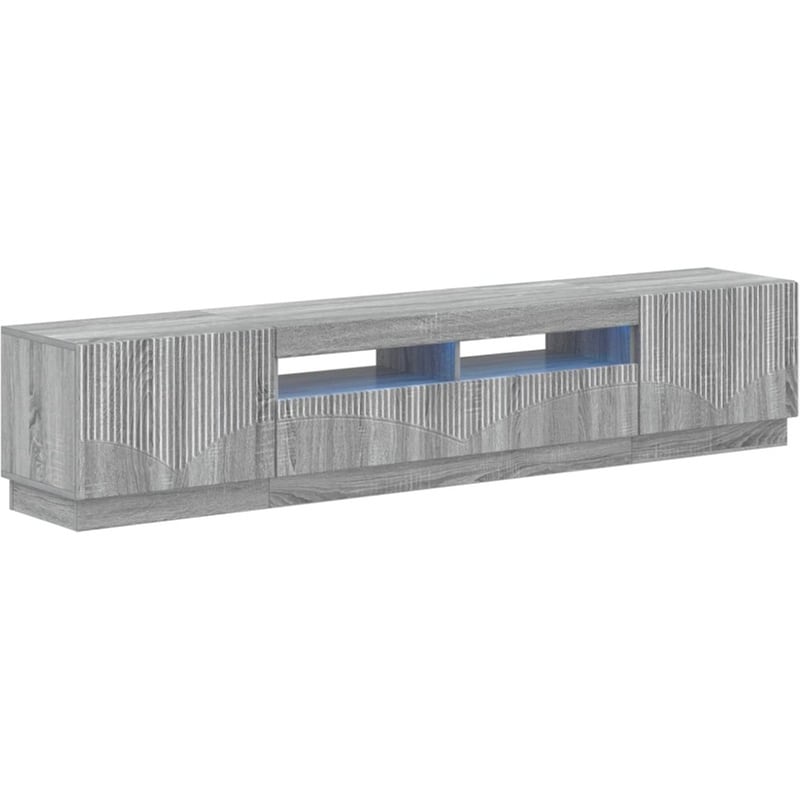 Έπιπλο Τηλεόρασης VidaXL HOORN με LED 3 τμχ 198 x 35 x 40 cm - Γκρι Sonoma