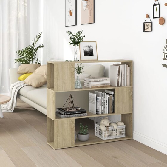 Βιβλιοθήκη VidaXL από Μοριοσανίδα 100x24x94 cm - Δρυς/ Μπεζ image 1