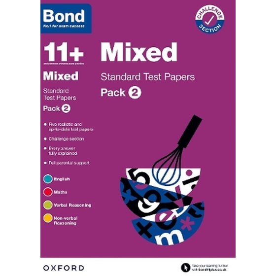 Bond 11+: Bond 11+ Mixed Standard Test Papers: Pack 2: For 11+ GL assessment and Entrance Exams image 0
