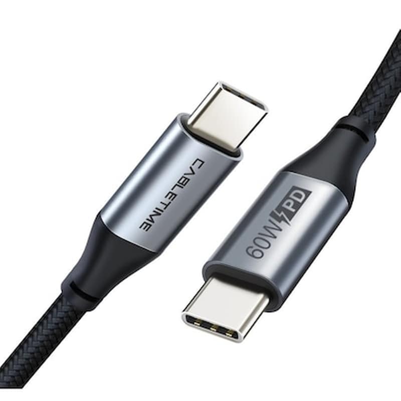 CABLETIME Cabletime Καλώδιο Usb-c M-m C160, Pd60w, Usb 2.0, 1m, Μαύρο