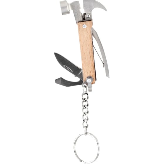 Μπρελόκ Πολυεργαλείο Kikkerland - Ξύλινο Μίνι Σφυρί image 0