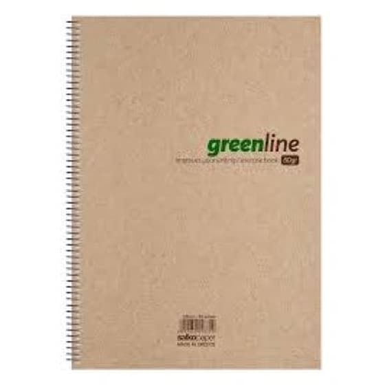 Τετράδιο Σπιράλ Salko Greenline Ριγέ 1Θ 21x29 image 0
