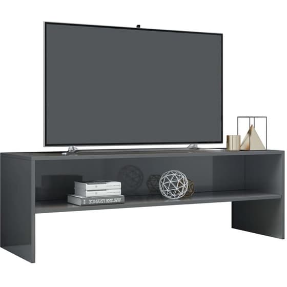 Έπιπλο Τηλεόρασης VidaXL από Μοριοσανίδα 120x40x40cm - Γκρι/Ανθρακί image 4