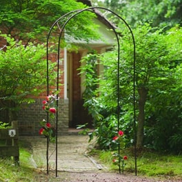 Nature Αψίδα Κήπου Μαύρη 100 X 37 X 230 Εκ. Μεταλλική