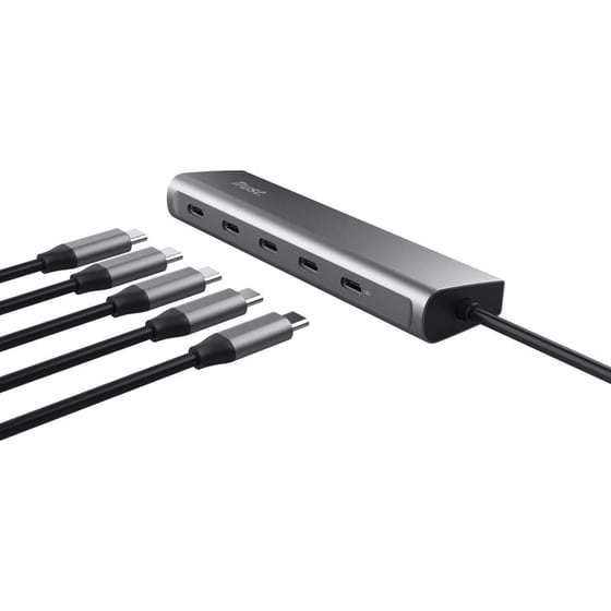 Trust Halyx USB Hub 5-Port USB 3.2 συμβατό με USB-C - Ασημί image 1