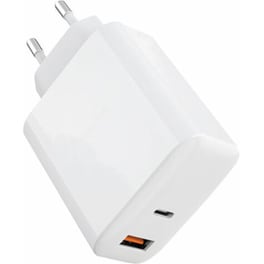 Φορτιστής Πρίζας EGOBOO PowerShift USB-A/USB-C PD-65W - Λευκό